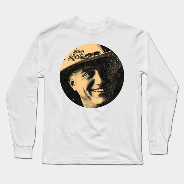 Jerry Jeff Walker 12 Long Sleeve T-Shirt by katroxdesignshopart444